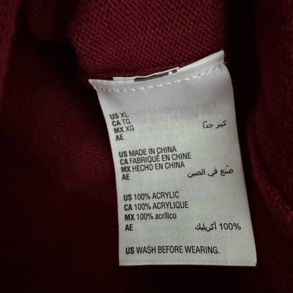 Style & Co women’s maroon colored neck keyhole long sleeve sweater size XL - Picture 5 of 5